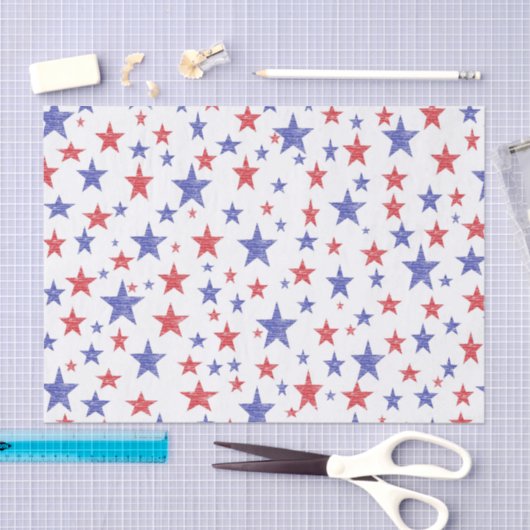 Papier met patriottische sterren (Craft)