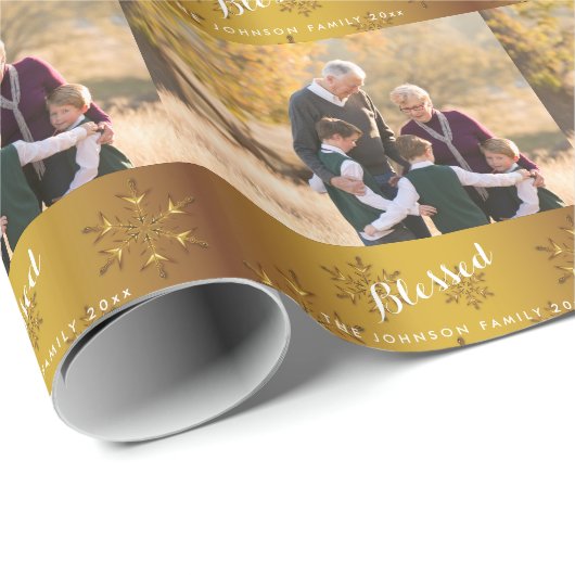 Papier met persoonlijke Gold-fotoverpakking, zonde (Rol Hoek)