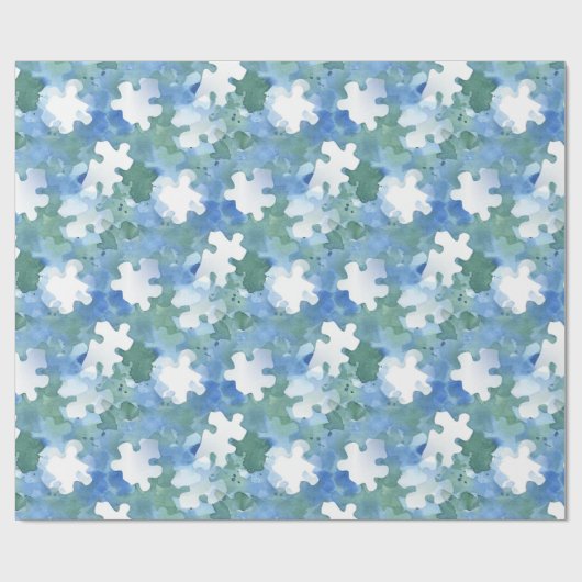 Papier met puitzinnige vulling in blauw en groen (Vlak)