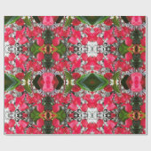 Papier met rode bloemen (Vlak)