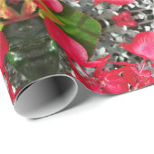Papier met rode bloemen (Rol Hoek)