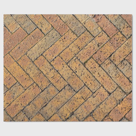 Papier met rode brick-herringbone-patroon verpakke (Vlak)