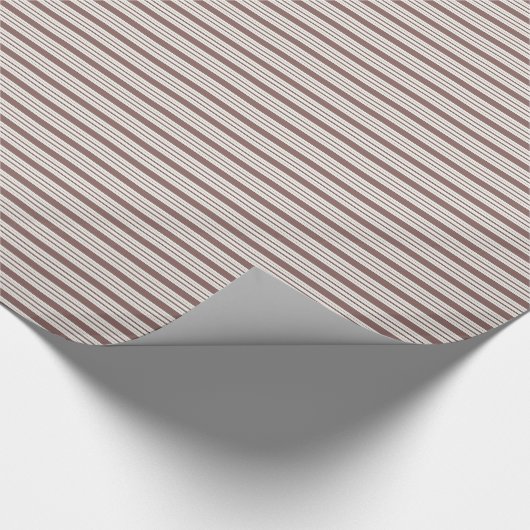 Papier met rode en crèmestrips (Hoek)