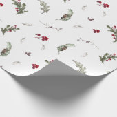 Papier met rode, groene Waterverf kerstmis (Hoek)