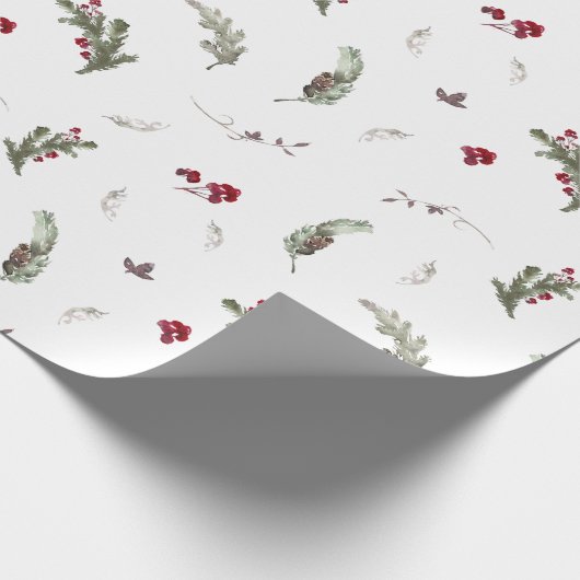 Papier met rode, groene Waterverf kerstmis (Hoek)