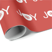 Papier met rode kerstinslag (Rol Hoek)