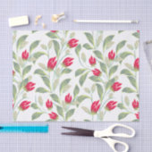 Papier met rode tulpen (Craft)