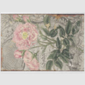 papier met romig poedervormig Roos voor ontkoppeli (Voorkant)