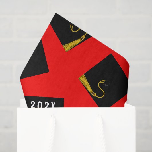 Papier met rood Afstuderen (Cadeauzakje)