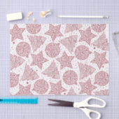 Papier met rood en wit kerstpatroon (Craft)