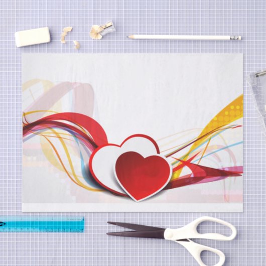 Papier met rood hart (Craft)