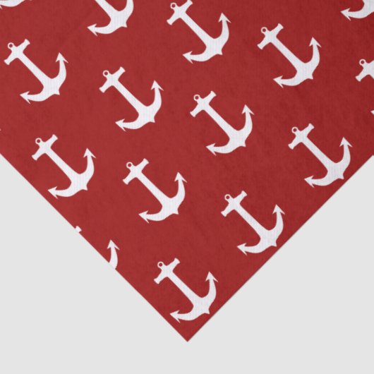 Papier met rood, nagenoeg anker patroon (Detail)