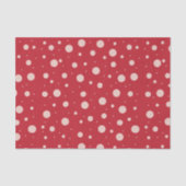 papier met rood weefsel met roze poolpunten (Voorkant)