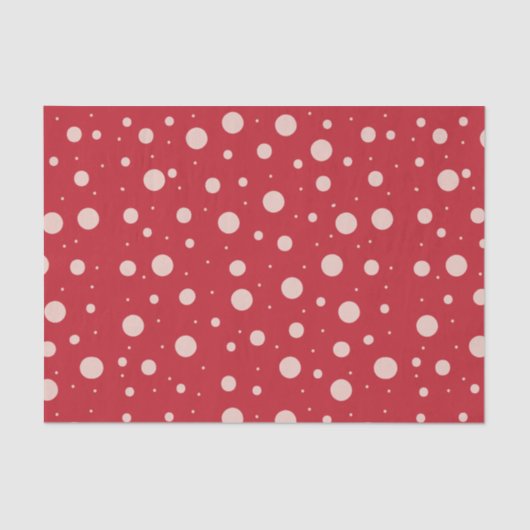  papier met rood weefsel met roze poolpunten (Voorkant)