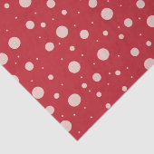 papier met rood weefsel met roze poolpunten (Detail)