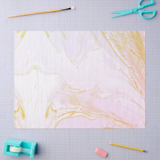 Papier met roze en goudkleuren (Craft)