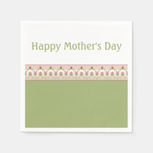 Papier met roze en groene ontwerper servet (Voorkant)