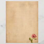papier met roze Rose (Achterkant)