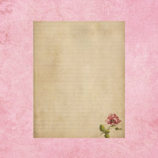papier met roze Rose
