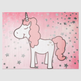 Papier met roze unicorn