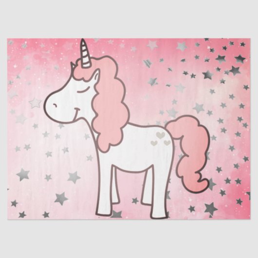 Papier met roze unicorn (Voorkant)