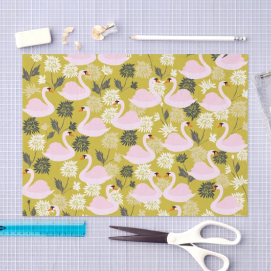 Papier met roze zwaaien (Craft)