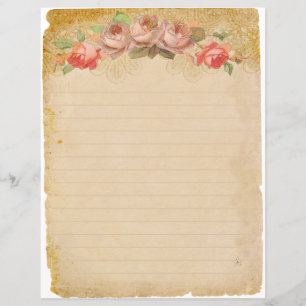 papier met Rozen Junk Journal