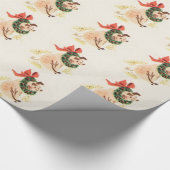 Papier met scherpe kerstinslag met handschoenen (Hoek)