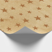 papier met sterretjes, bruin (Hoek)