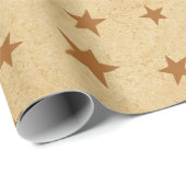  papier met sterretjes, bruin (Rol Hoek)