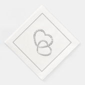 Papier met twee ritten servet (Hoek)