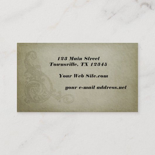  papier met Typografie Visitekaartje (Achterkant)