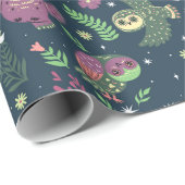 Papier met uilpatroon (Rol Hoek)