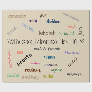 Papier met Unisex-namen ompakken door Mmetropolim