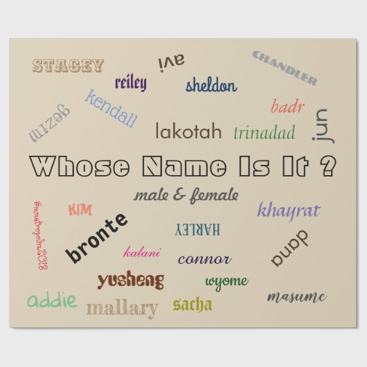 Papier met Unisex-namen ompakken door Mmetropolim (Vlak)