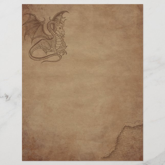 Papier met vervaldatum - Draak (Voorkant)