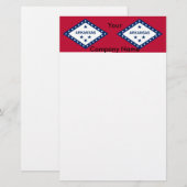 Papier met vlag van Arkansas (Voorkant / Achterkant)