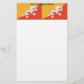 Papier met vlag van Bhutan (Voorkant)