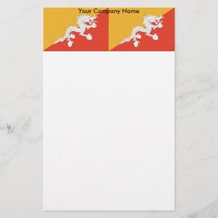 Papier met vlag van Bhutan