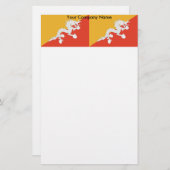 Papier met vlag van Bhutan (Voorkant / Achterkant)