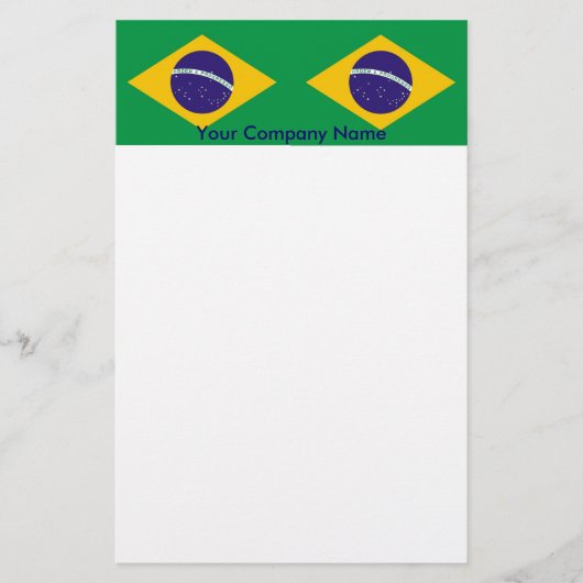 Papier met vlag van Brazilië (Voorkant)