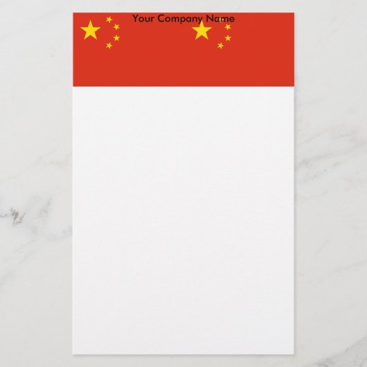 Papier met vlag van China (Voorkant)