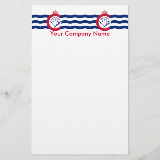 Papier met vlag van Cincinnati, Ohio (Voorkant)