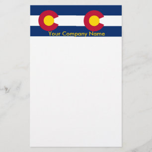 Papier met vlag van Colorado