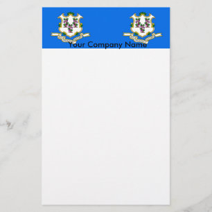 Papier met vlag van Connecticut