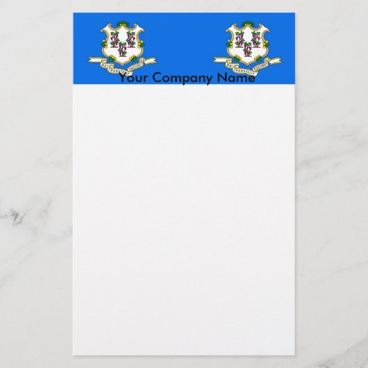 Papier met vlag van Connecticut (Voorkant)