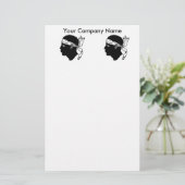 Papier met vlag van Corsica, Frankrijk (Staand voorkant)