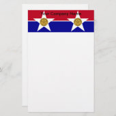 Papier met vlag van Dallas, Verenigde Staten (Voorkant / Achterkant)