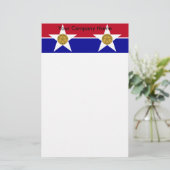 Papier met vlag van Dallas, Verenigde Staten (Staand voorkant)