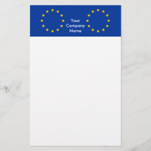 Papier met vlag van de Europese Unie